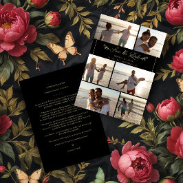 ブラック金ゴールドブランチシックなコラージュ6枚結婚の写真