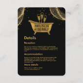 ブラック金ゴールドブランチ&バブリー結婚ズ エンクロージャーカード (正面)