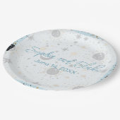 ブラック金ゴールドブルーシレ結婚ンタル ペーパープレート (アングル)