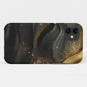 ブラック金ゴールドプリンクル Case-Mate iPhoneケース (裏面(横))