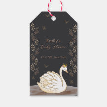 ブラック金ゴールドプリンセススワンバタフライベビーシャワー