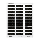 ブラック金ゴールドプロフェッショナルオフィス差出人住所 ラベル (フルシート)