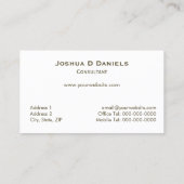 ブラック金ゴールドプロフェッショナルコンサルタントの名刺 名刺 (裏面)