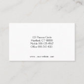 ブラック金ゴールドプロフェッショナルプランナーカスタム写真 名刺 (裏面)