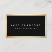 ブラック金ゴールドプロフェッショナル名刺 名刺 (正面)
