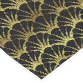 ブラック金ゴールドホタテガイ貝殻上品なデコスケール ショートテーブルランナー (コーナー)