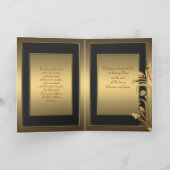 ブラック金ゴールドホリークリスチャンクリスマスカード シーズンカード (内部)