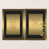 ブラック金ゴールドホリーフォイルクリスチャンクリスマスカード 箔カード (内部)