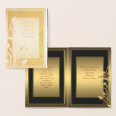 ブラック金ゴールドホリーフォイルクリスチャンクリスマスカード 箔カード (ディスプレー)