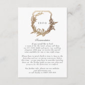 ブラック金ゴールドホワイトクラシック結婚クレストの詳細 エンクロージャーカード (正面)