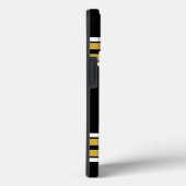 ブラック金ゴールドホワイトチームカスタムジャージー州名 Case-Mate iPhoneケース (裏面 / 右)