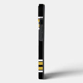 ブラック金ゴールドホワイトチームカスタムジャージー州名 Case-Mate iPhoneケース (裏面 / 左)