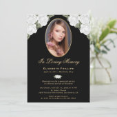 ブラック金ゴールドホワイトフローラメモリアル撮影 招待状 (スタンド正面)