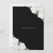 ブラック金ゴールドホワイトフローラメモリアル撮影 招待状 (裏面)