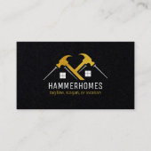 ブラック金ゴールドホワイトホーム修理ツールビジネスカード 名刺 (正面)