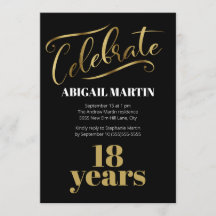 ブラック金ゴールドホワイト18thバースデーパーティー