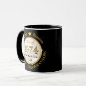 ブラック金ゴールドホワイト、55年クラス懇親会おみやげ、 マグカップ (正面左)