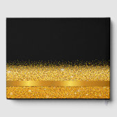 ブラック金ゴールドボウパーティーエレガント卒業パーティー ゲストブック (裏面)