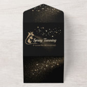 ブラック金ゴールドポストガイドスプレータンアフターケア オールインワン招待状 (外側)