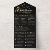 ブラック金ゴールドポストガイドスプレータンアフターケア オールインワン招待状 (内側)