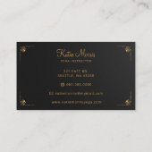 ブラック金ゴールドマエレガントダラ 名刺 (裏面)