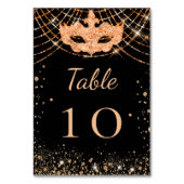 ブラック金ゴールドマスカレードグリッター テーブルナンバー (裏面)