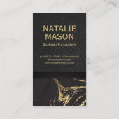 ブラック金ゴールドマーブルモノグラムレザー 名刺 (裏面)