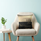 ブラック金ゴールドマーブルラグジュアリーネーム クッション (椅子)