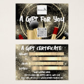 ブラック金ゴールドメイクアップアーティストロゴQR 100点 (正面&裏面)