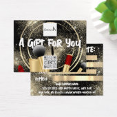 ブラック金ゴールドメイクアップアーティストロゴQR 100点 (デスク)