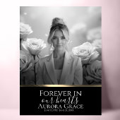 ブラック金ゴールドメモリアルポスターグレイスケール ポスター