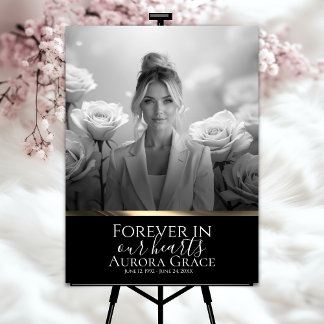 ブラック金ゴールドメモリアルポスターグレイスケール ポスター