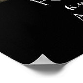 ブラック金ゴールドメモリアルポスターグレイスケール ポスター (角)