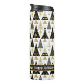 ブラック金ゴールドメリークリスマスパターン#25 ID1009 タンブラー (回転右)