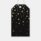 ブラック金ゴールドメリークリスマスユーカリリース ギフトタグ (裏面)