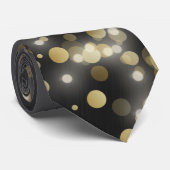 ブラック金ゴールドメンズタイ ネクタイ (ロール)