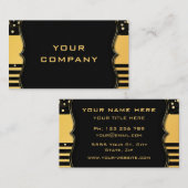 ブラック金ゴールドモダンプロフェッショナル名刺 名刺 (正面/裏面)