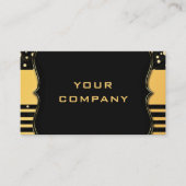 ブラック金ゴールドモダンプロフェッショナル名刺 名刺 (正面)