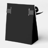 ブラック金ゴールドモダンミニマリストモノグラム名 フェイバーボックス (裏面サイド)