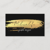 ブラック金ゴールドモダン、ソーシャルメディア名刺 名刺 (正面)