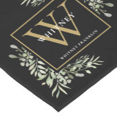 ブラック金ゴールドモノエレガントグラモダンムグリーンショート ショートテーブルランナー (コーナー)