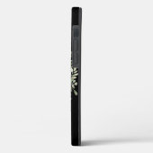 ブラック金ゴールドモノグラエレガントムグリーンリ Case-Mate iPhoneケース (裏面 / 左)