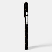 ブラック金ゴールドモノグラムイニシャルミニマルモダンリスト Case-Mate iPhoneケース (裏面 / 左)
