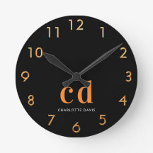 ブラック金ゴールドモノグラムイニシャル名