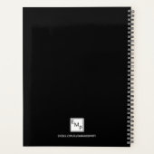 ブラック金ゴールドモノグラムイニシャル2026 プランナー手帳 (裏面)