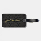 ブラック金ゴールドモノグラムクラッシー王室のスタイルラゲージタグ ラゲッジタグ (裏面横)