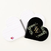 ブラック金ゴールドモノグラムグリーナリー ノートブック (内部)