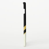 ブラック金ゴールドモノグラムジオメトリックマーブル iPhone 16ケース (右側)