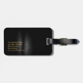 ブラック金ゴールドモノグラムメイクアップアーティストモダンプレインアート ラゲッジタグ (裏面横)