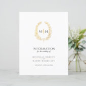 ブラック金ゴールドモノグラム結婚リースのゲスト情報 (スタンド正面)